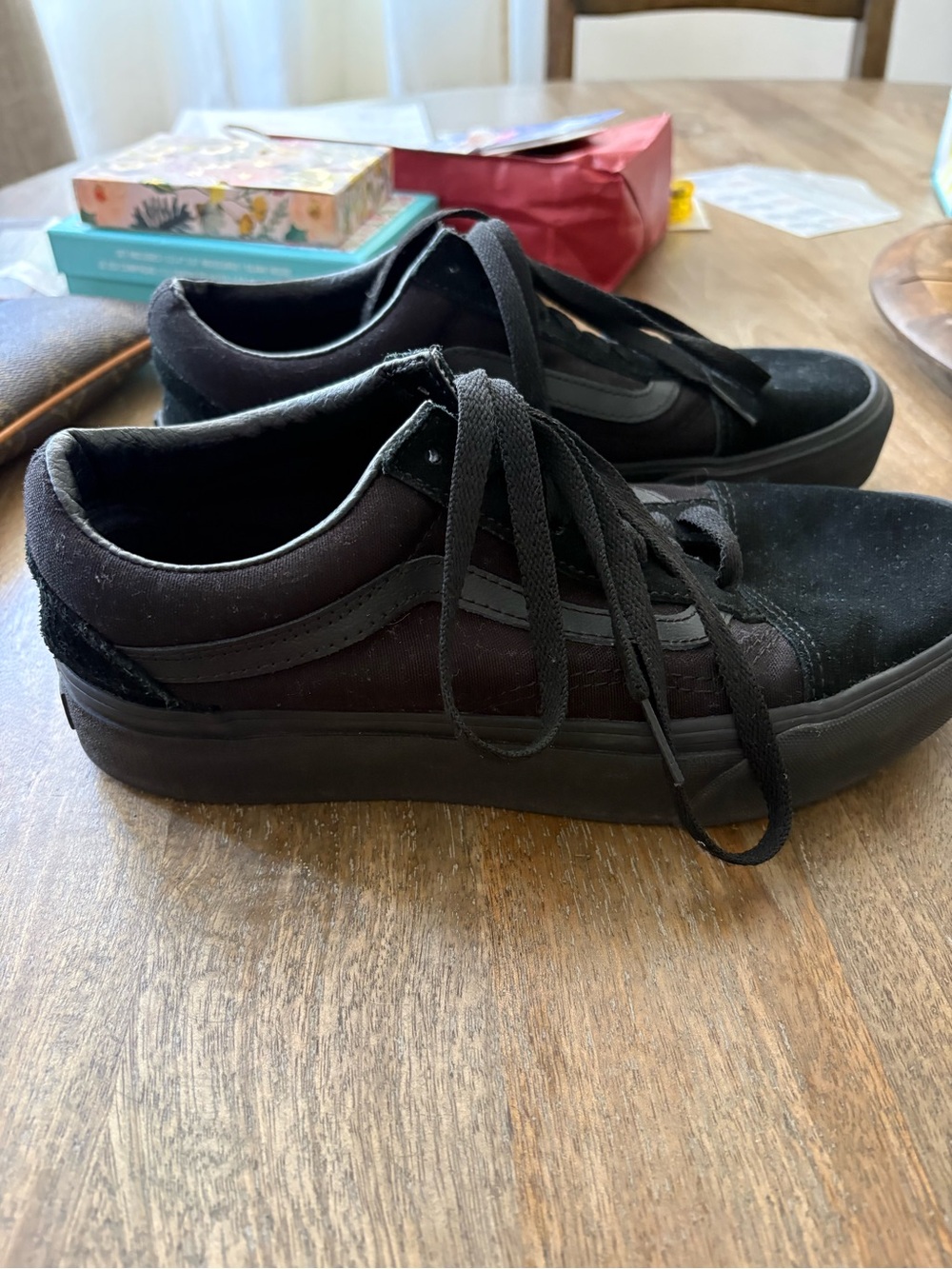 Vans Black Low-Top Sneakers with White Logo